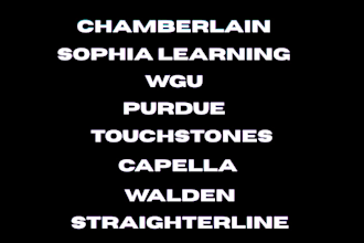 do sophia, walden, wgu, touchstones, straighterline, purdue global