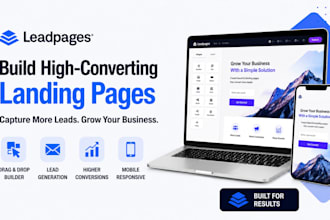 build leadpages landing page, leadpages website, full leadpages website builder