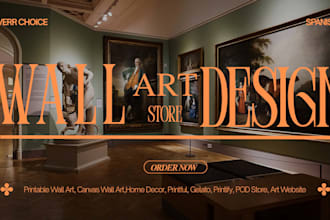 build a premium wall art shopify store, print on demand brands