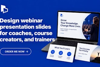 design webinar presentation slides for coaches, course creators, and trainers