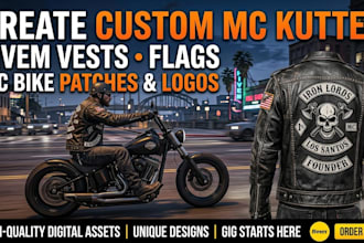 create mc kuttes fivem vest flag mc bike patch kuttes