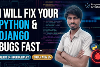fix python and django bugs in your web application