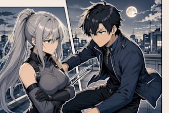 illustrate manga panels and comic book pages