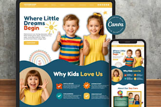build daycare website preschool website nanny agency site daycare landing page