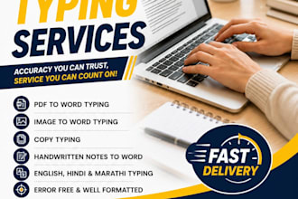 do accurate data entry, PDF to word, excel typing and copy paste