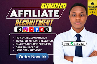 recruit quality affiliates for your affiliate program