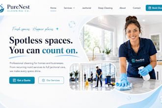 design wix cleaning website janitorial website maid service website