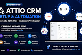 setup attio crm custom object workflow clay zapier api integration
