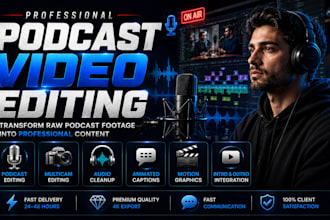 professionally edit podcast for youtube and spotify