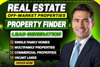 provide off market single family multifamily and commerical properties list