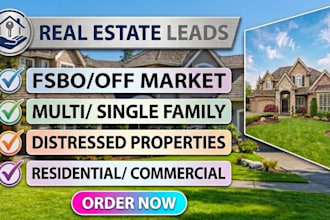provide off market single family multifamily and ommerical proprties list