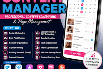 be your onlyfans content manager content scheduler and page organizer