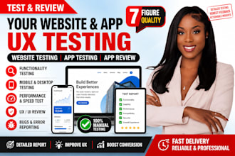 test and review your website app UX, website testing, app testing, app review