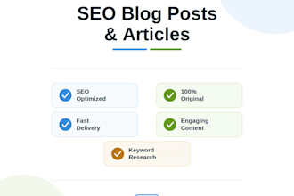 write SEO blog posts and articles