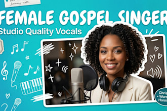 record professional female gospel singer vocals for your song