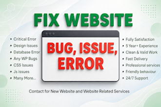 fix wordpress elementor issues, errors, and woocommerce fix, wordpress bug fix