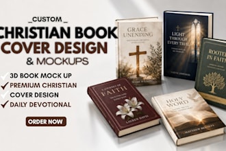 design a christian devotional book cover for amazon KDP