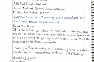 write elegent and beautiful english hand writing notes