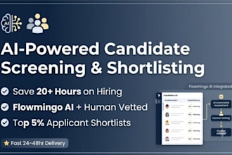 screen and short list job candidates using ai tools and human vetting