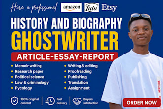 ghostwrite a memoir, biography, or personal story, history book, sociology