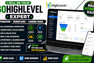 be gohighlevel expert for ghl automation, ghl workflow and ghl landing page
