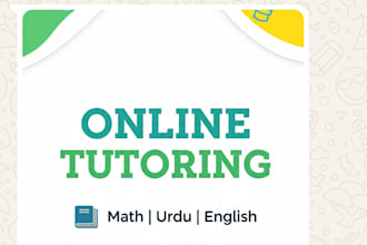 teach urdu ,math and english online for kids and adults