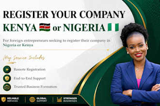 help foreigners register a company in kenya or nigeria remotely