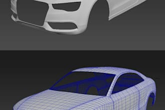 design car part model, car body kit, iges,step,stl,fbx, in fusion360,solidworks
