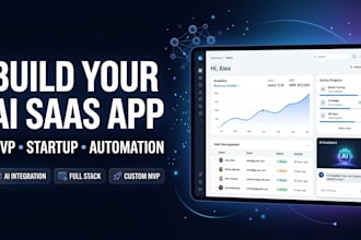 build your ai saas web app, mvp or startup platform
