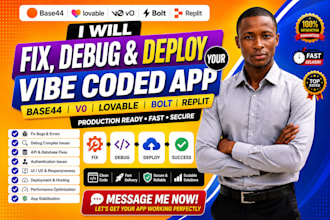 fix and deploy yourbase44, v0, loveable vibe app to production, vercel supabase