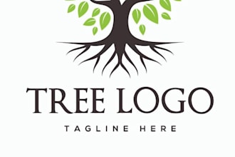 design professional tree business logo