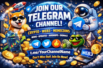promote your telegram channel, crypto project, web3 and memecoin