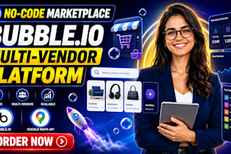 create bubble io marketplace web app or platform