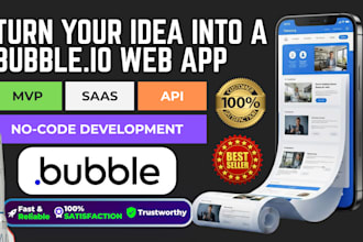 build bubble io web app no code mvp saas platform api integration