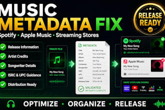 optimize music metadata for spotify apple music and streaming stores