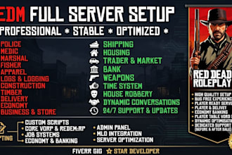 be your fivem server developer, redm server developer, redm vorp server