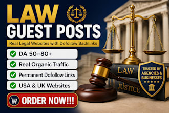 publish law guest post on legal, law, attorney blogs dofollow backlinks