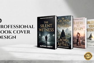 design professional book cover or ebook cover, paperback and hardcover