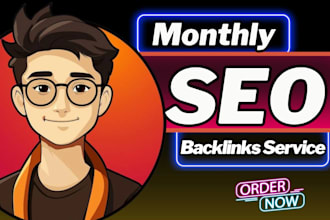 do monthly off page SEO, high da backlinks, link building and google rank