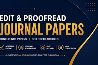 edit peer reviewed journal papers, conference papers and scientific article