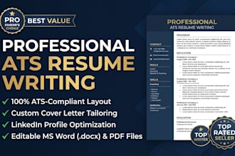 write and edit an ats compliant resume cover letter and linkedin