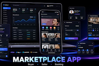 develop c2c marketplace app, niche marketplace app, beauty service app for you