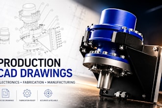 create production drawing, electronics product, fabrication cad drawing