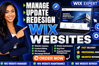 manage wix websites update, redesign wix website content, website refresh