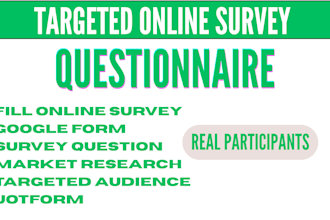 get over 1000 targeted survey respondents to fill online survey google form