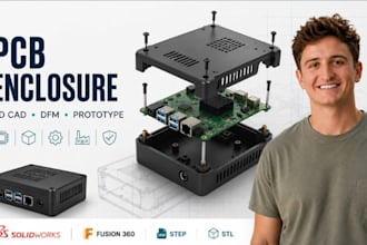 pcb enclosure design for manufacturing, 3d cad model and electronic housing