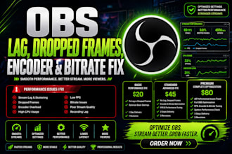 fix obs lag, dropped frames, encoder, and bitrate issues