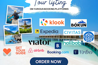 list and optimize your tours on holibob getyourguide viator