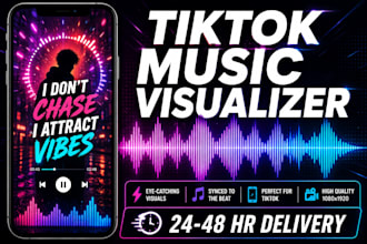 create high retention tiktok music visualizer for your song release
