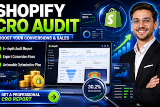 do shopify store audit, shopify cro audit and conversion optimization
